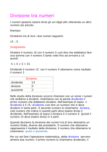 Divisione tra numeri