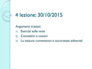 4 lezione:la stesura - Dipartimento di Lingue, Letterature e Culture