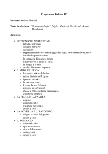 Programma Italiano 1P Docente: Andrea Fintschi Testo in adozione