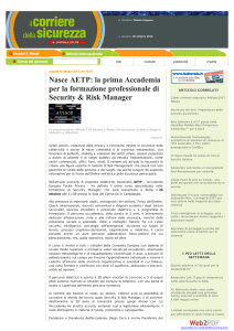 Nasce AETP: la prima Accademia per la formazione professionale di