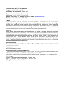 Chimica Fisica (9 CFU) – III semestre