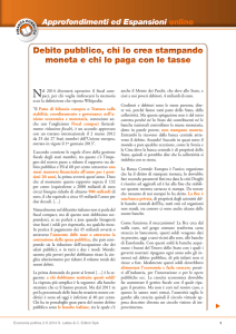 Debito pubblico, chi lo crea stampando moneta e chi