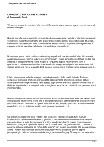 L`unguento per volare al sabba
