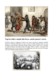 Topi in esilio e maiali alla forca...anche questa è