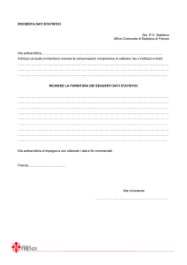 richiesta dati statistici