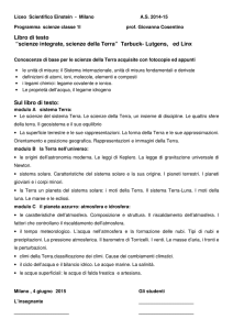 Libro di testo “scienze integrate, scienze della Terra” Tarbuck