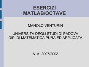 esercizi matlab/octave