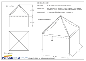 vista in pianta STAND GAZEBO m. 5x5 MODELLO SUMMER vista