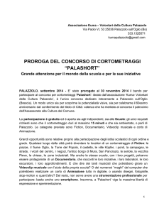 proroga del concorso di cortometraggi “palashort”