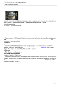 Serratura elettrica smontaggio e pulizia