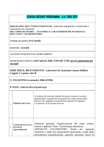 Sferra Roberta -Anatomia topografica e funzionale