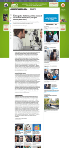 DIABETE Retinopatia diabetica, prima causa di cecità non