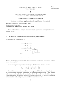 1 Circuito sommatore come semplice DAC