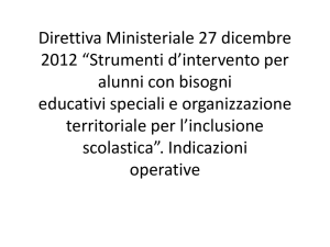 Direttiva Ministeriale 27 dicembre 2012