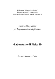 Laboratorio Fisica 2 - Dipartimento di Fisica