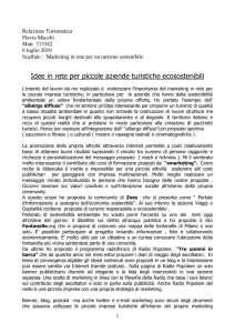 Idee in rete per piccole aziende turistiche ecosostenibili