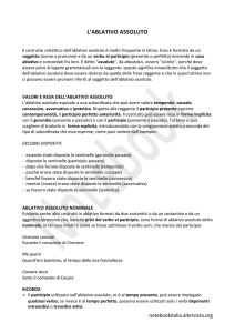 L`ablativo assoluto - Notebook Italia