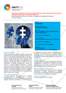 Metodologia innovativa per lo studio e la diagnosi di patologie del