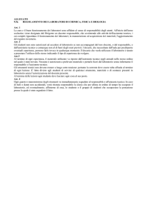 regolamento laboratorio di chimica