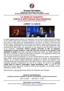 la roma di augusto: visita e spettacolo multimediale