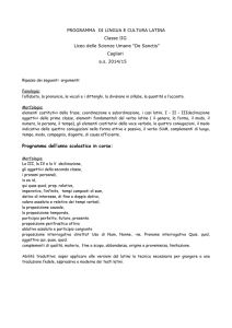 programma di lingua e cultura latina - Liceo "De Sanctis"