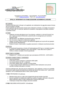 riabilitazione dopo intervento chirurgico artroscopico di