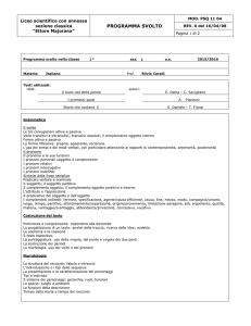 Programma svolto nella classe