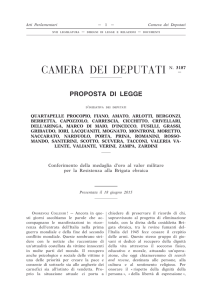 La proposta di legge - Camera dei Deputati