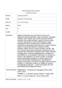 Sociologia della cultura aa2013-2014