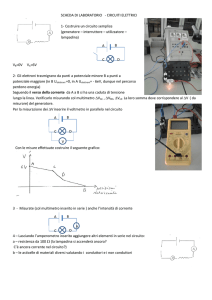 SCHEDA DI LABORATORIO - CIRCUITI ELETTRICI 1