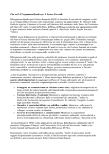 Che cos`è il Programma Quadro per il Settore Forestale Il