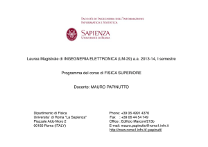 Laurea Magistrale di INGEGNERIA ELETTRONICA