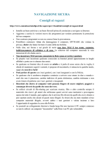 NAVIGAZIONE SICURA Consigli ai ragazzi