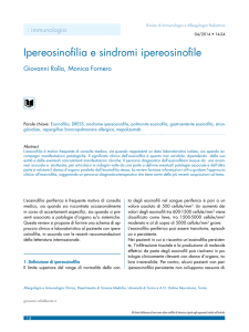 Scarica il PDF - Rivista di immunologia e allergologia pediatrica