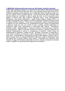 3. MEDICINA: Sindrome dell`occhio secco per 30% italiani, controlli
