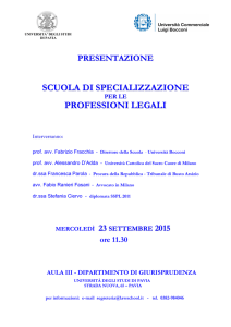 SCUOLA DI SPECIALIZZAZIONE PROFESSIONI LEGALI