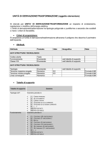 UNIT DI DERIVAZIONE/TRASFORMAZIONE