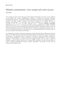 Malattie autoimmuni, virus sempre più sotto accusa
