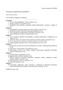 Economia ed organizzazione aziendale I