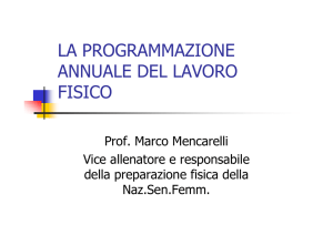 La Programmazione Annuale Del Lavoro Fisico