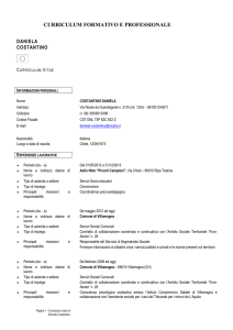 curriculum formativo e professionale