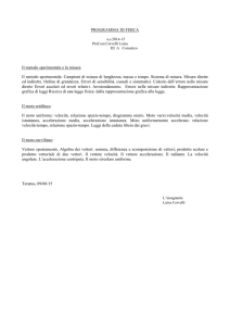 PROGRAMMA DI FISICA Il metodo sperimentale e la misura Il