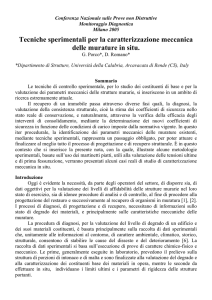 Tecniche sperimentali per la caratterizzazione meccanica delle