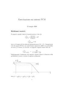 Esercitazione sui sistemi PCM