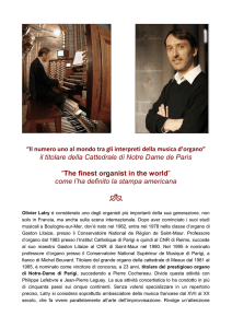 il titolare della Cattedrale di Notre Dame de Paris “The finest