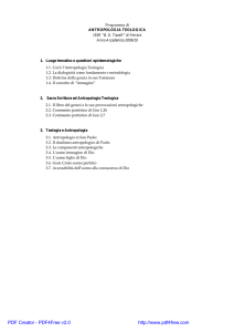 Programma di ANTROPOLOGIA TEOLOGICA ISSR “BG