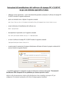 Istruzioni di installazione del software di stampa PC