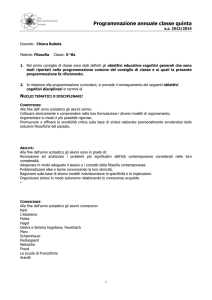 Programmazione annuale classe quinta