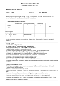 DOCENTE: Pirazzo Marianna Materia: Latino classe