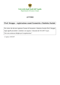 registrazione esami Geometria e Statistica Sociale